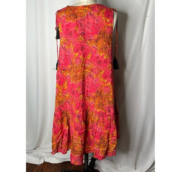 Sundance Flamenco Floral Sleeveless Dress Size Large - Picture 3 of 5